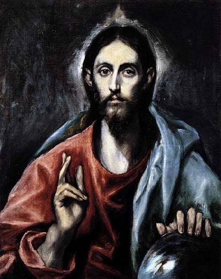 GRECO, El Christ as Saviour oil painting image